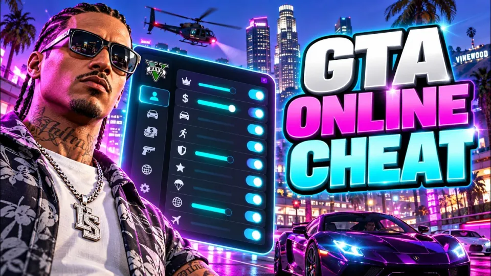 GTA Online Cheat 2026 – Vehicle Spawner, Teleport & Player Options | Menu Showcase